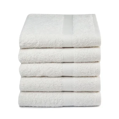 5 Serviettes Blanc Ivoire (50 x 100 cm) Produit De Marque