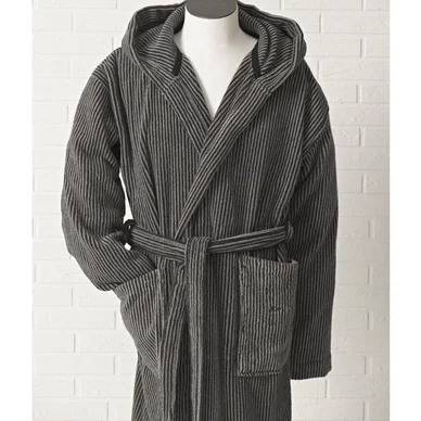 Bon Marché Peignoir Marc O‘Polo Timeless Tone Stripe Anthracite