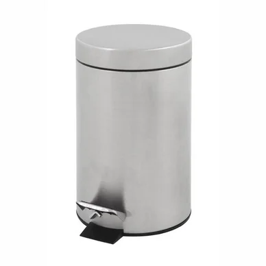 Usine Directe Poubelle à Pédale EKO Classic Mat Silver Inox 3L