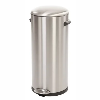 Authentique Poubelle à Pédale EKO Belle Deluxe Mat Silver Inox 30L
