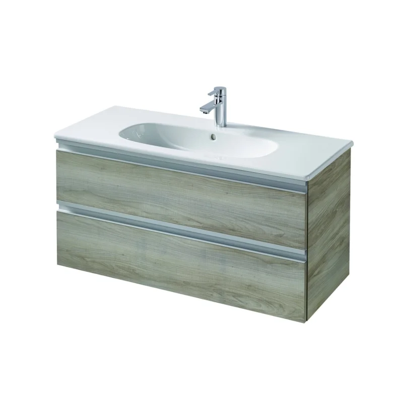 TESI Meuble pour lavabo 100 x 44 x (H) 49 cm Couleur bois naturel (T0052VI) Haute Qualité