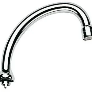 Bec tubulaire Orientable avec butée femelle 3/4", Chromé (13076000) Prix Cassé