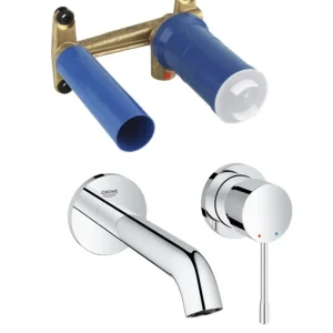 Essence Mitigeur monocommande 2 trous lavabo Taille M chrome (19408001-set) Affaire À Saisir