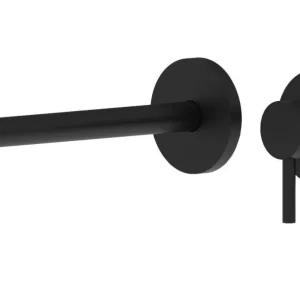 Meilleure Vente Light Mitigeur de lavabo encastré bec 245 mm + Corps d‘encastrement, installation 2 trous, Noir mat (LIG103NO70)