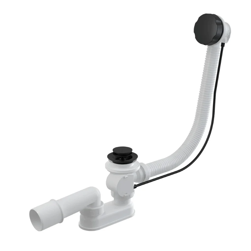 Siphon pour baignoire, vidange, noir mat (A55BLACK) Nouvel Arrivage