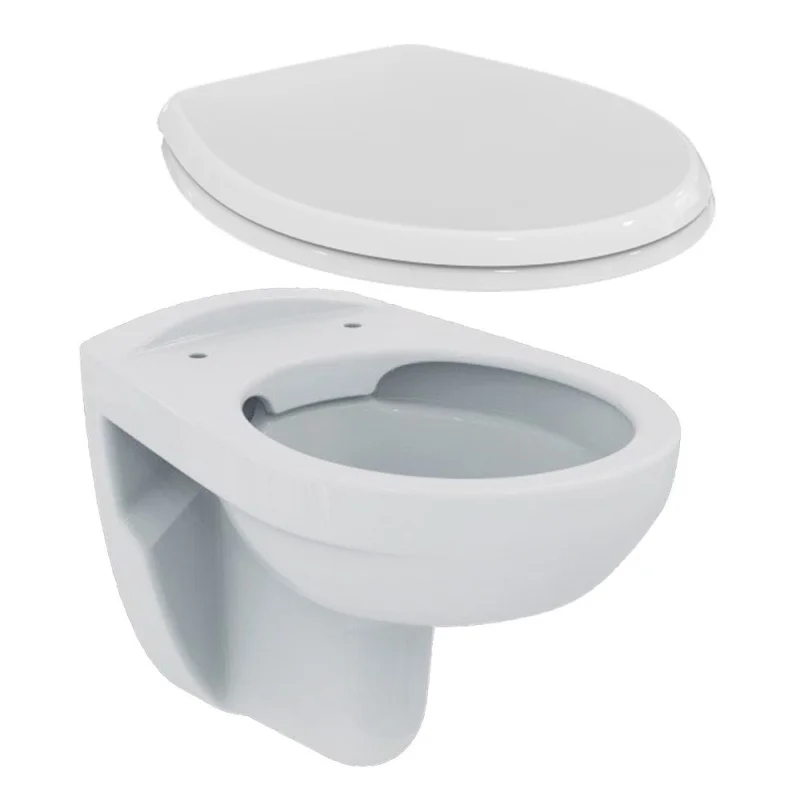 / Ideal Standard Pack WC suspendu sans bride + abattant Eurovit (PorcherRimless) Top Vente