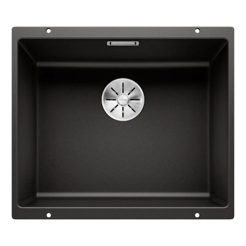 Nouvel Arrivage Evier Subline 500-U en Silgranit PuraDur sous-plan 53x46cm, Noir (525995)