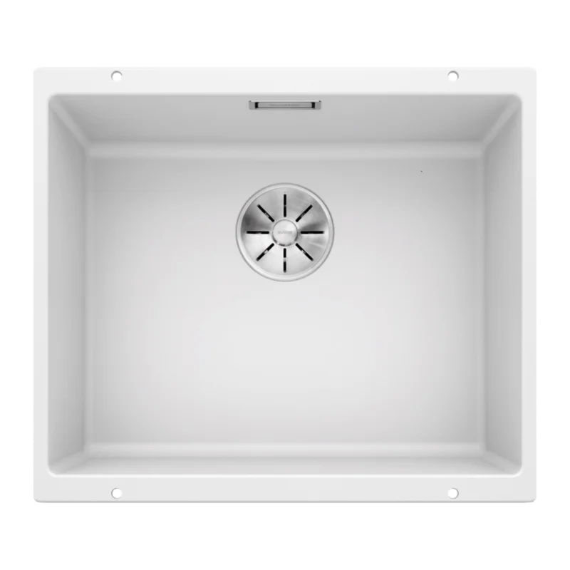 Usine Directe Evier Subline 500-U en Silgranit PuraDur sous-plan 53x46cm, Blanc (523436)