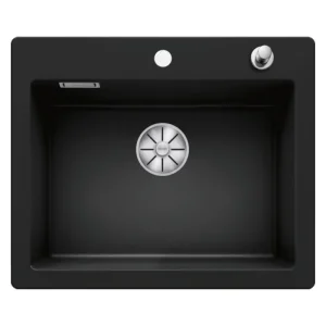 Affaire À Saisir Evier PALONA 6 PuraDur en céramique avec vidage automatique 61.5x51cm, Noir (524738)