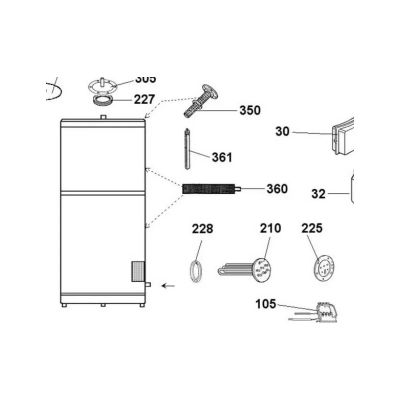 Atlantic 060491 - Platine thermoplongeur 5000W + joint Acheter En Ligne