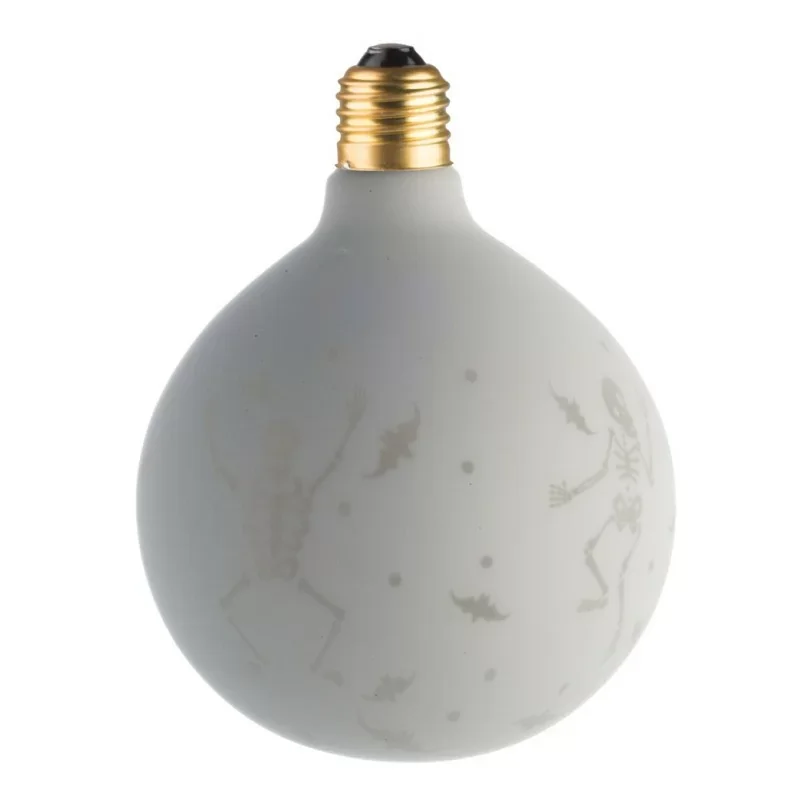 Prix Réduit Ecolicht 30125130001 Ampoule Décorative E27 LED 0.5W G125 360° - Halloween Blanc