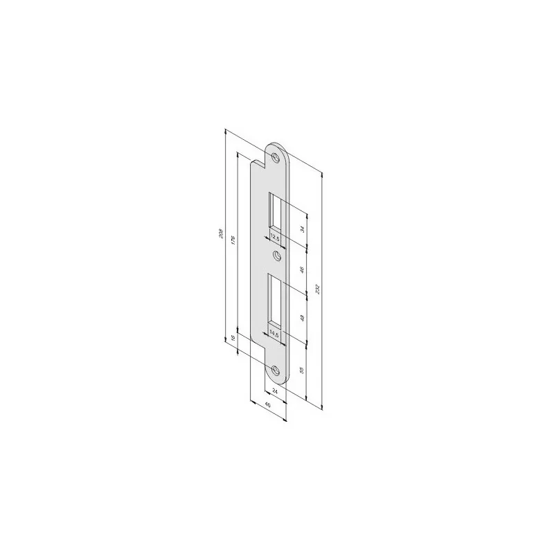 Assa Abloy Z09XSBL-02----1 - G‚che LAP 16mm - pour 309X/409X/509X/709X Marque