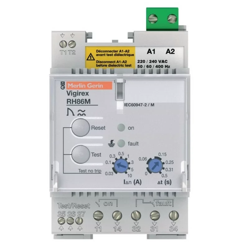 Merlin Gerin 56174 - Relais Différentiel Vigirex Rh99M - Sensibilité 0,03-30A - Réarmement Manuel - 380-415V Top Vente