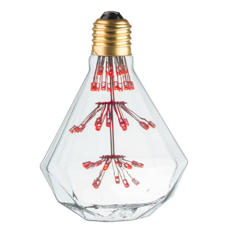 Populaire Ecolicht 20130410001 Ampoule Déco Diamant Rouge E27 - Ø95x136mm