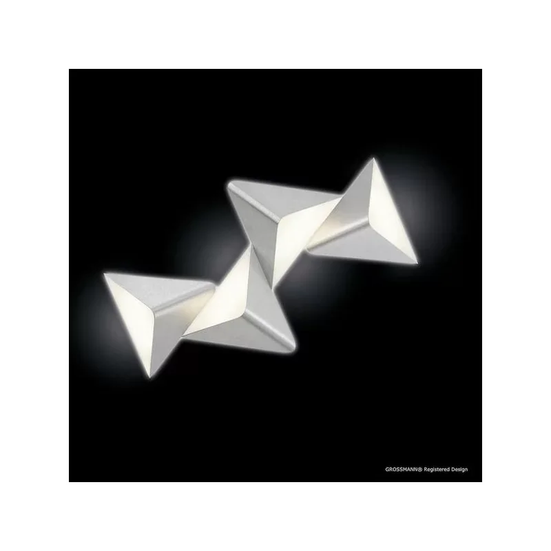 Grossmann 74-781-072 - Applique murale/Plafonnier DELTA LED 4 lumières - Alu Prix Promo