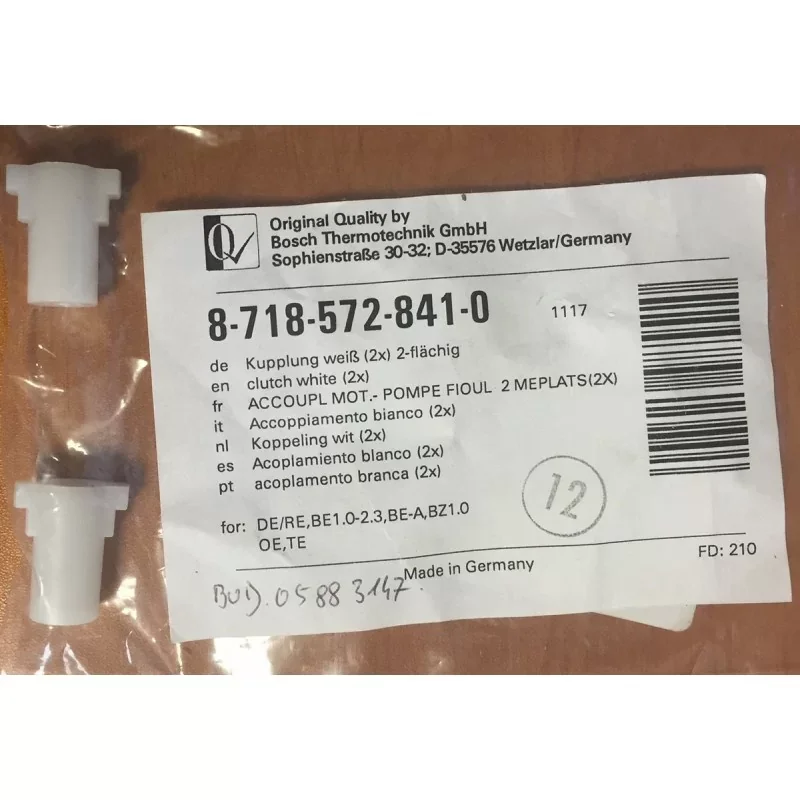 Prix Cassé Bosch 87185728410 - 2 x Accoupl mot. - pompe fioul 2Meplats x