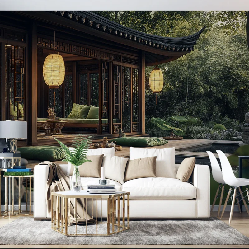 Papier peint zen Reflet de sérénité dans un jardin asiatique Dernière Chance